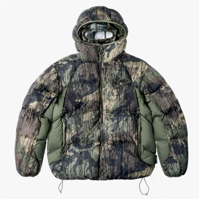 Winter Unisex Padded Jacket Thick Cotton Coat Color Block Fashion Loose Fit Warm Outerwear Couples Winter Jacket