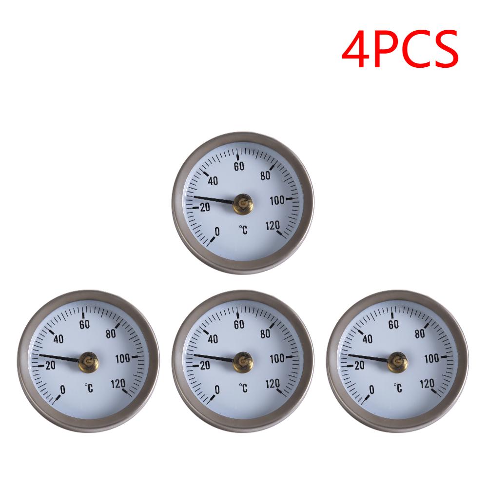 2-5PCS Clamp-on Tube Thermometer 63mm Clip on Thermometer Spring for Measuring Temperatures of Hot Water Pipes