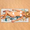 Mushroom Blue Large Beach Towel Microfiber Beach Towels for Adults Quick Dry Pool Towel Travel Compact Bath Towel Sandproof