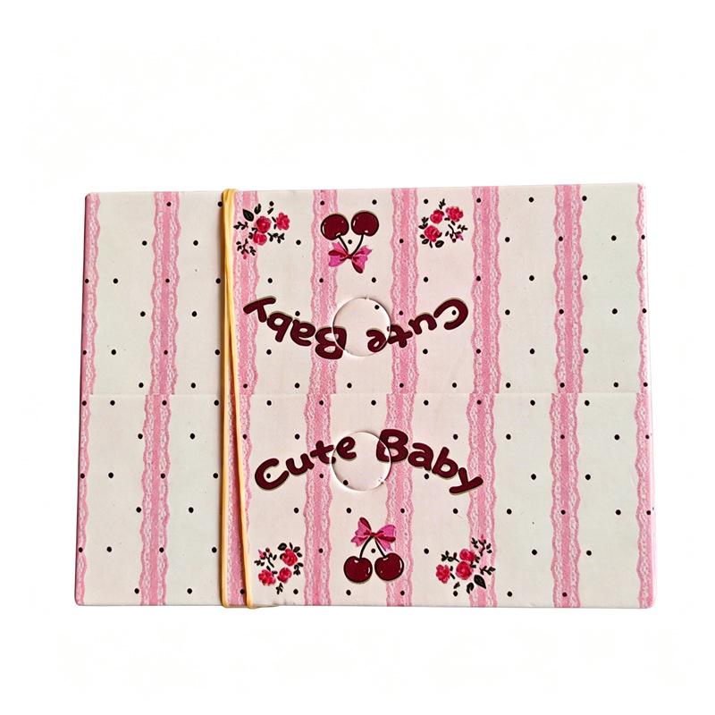 "Hair Accessory Wrapping Cards: 100 Sheets, 8x6CM, Bow Tie Folding, White"