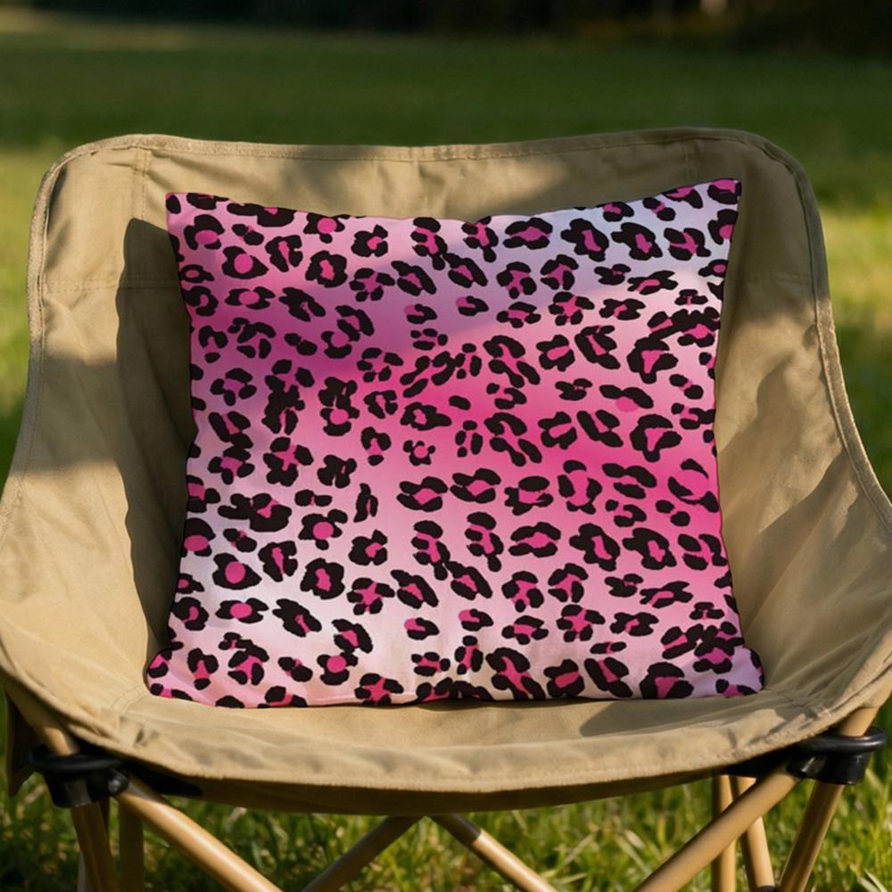 Y2k Fashion Leopard Print Cushion Cover Soft Reversible  Durable Pillow Cover  MultiScene Use for Home  Car Daily Comfort