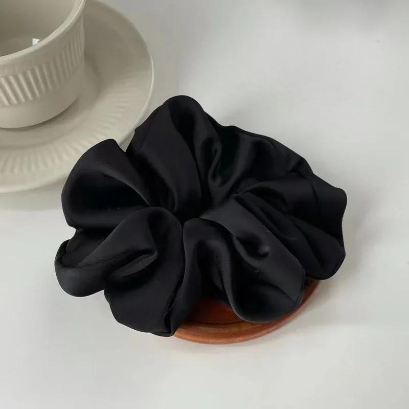 Silk Satin Hair Scrunchies for Women Girls, Korean Style Elastic Hair Ties, Soft Ponytail Holder, Fashion Daily Hair Accessories
