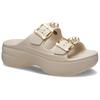 Crocs Classic Cloud Comfort Decorative Slide Sandals Women Sandals Beige Gold 215573-2TC