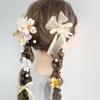 [Lomeri] Hair Accessory with Dried Flowers and Ribbons [3 Colors Available] for Yukata, Kimono, Traditional Japanese Clothing, Furisode,