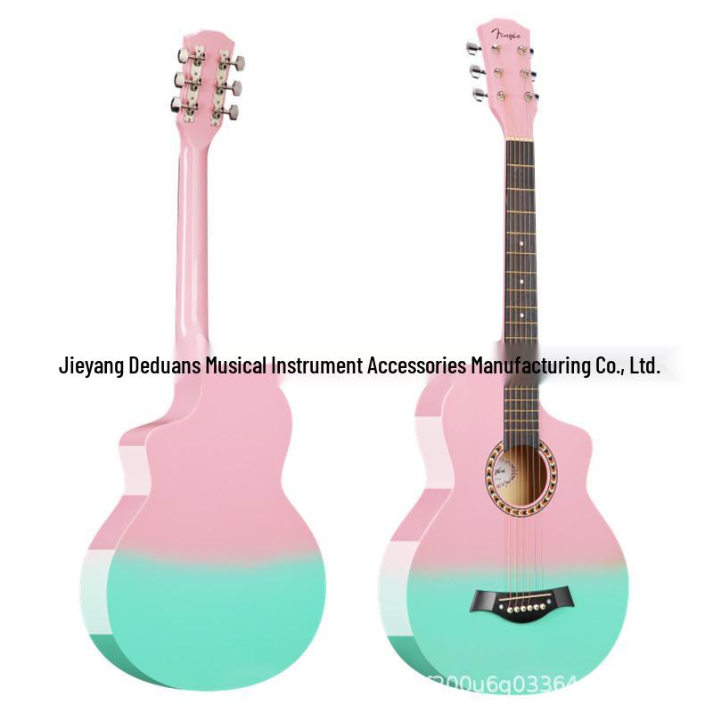 38-Inch Gradient Basswood Folk Guitar - Beginner Practice Instrument