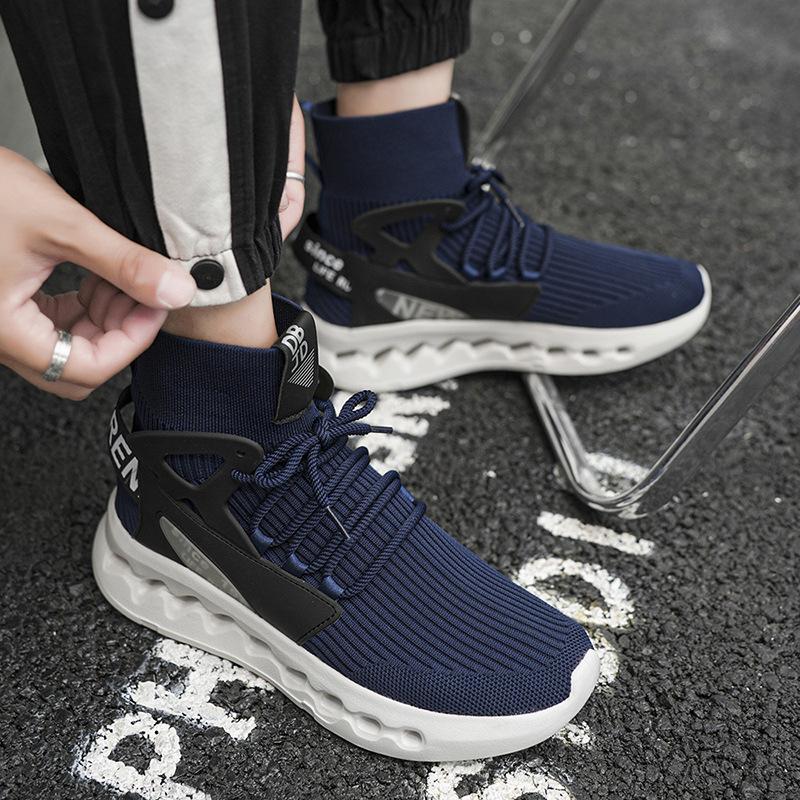Frühlings- und Herbst-Plateau-Sneaker Leichte und atmungsaktive High-Top-Laufschuhe Studenten-Sneaker