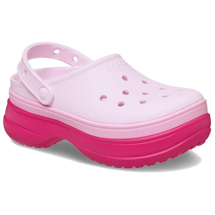 Crocs Fashion and Versatile Hole Shoes Unisex Pink