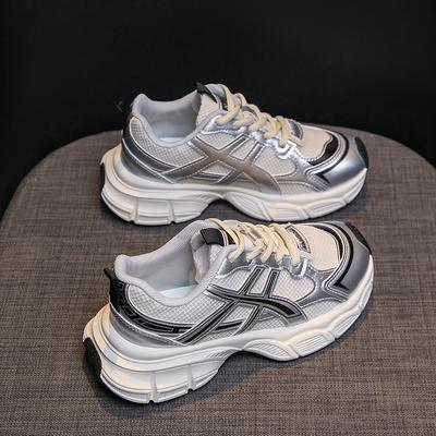 Women's Luxury Chunky Sports Shoes 2024 Mesh Breathable Shoes Sports Running Casual Women's Fitness Vulcanized Shoes