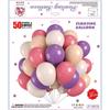 50-teiliges mattes Ballon-Set zur Geburtstagsfeier-Dekoration