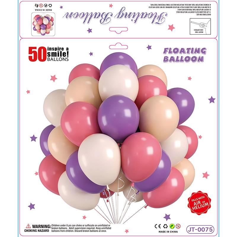 50-teiliges mattes Ballon-Set zur Geburtstagsfeier-Dekoration