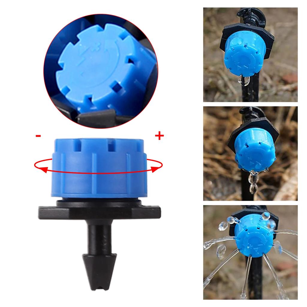Adjustable 8-Holes Dripper 3/5mm 4/7mm Barbed Garden Drip Irrigation System Watering Emitter Potted Bonsai Plant Watering Device