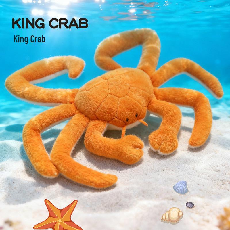 Simulation King Crab Plush Doll - Cute Crab Ornament & Gift 23x30 cm