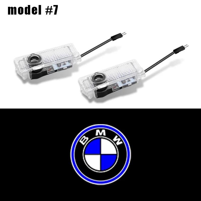 BBJK3 2Pcs LED Car Interior Decoration Lamp Door Light Bulb For BMW X4 X1 X3 X5 E46 M1 E90 M2 M5 M3 M6 E87 M Power F20 E60 Car Sticker