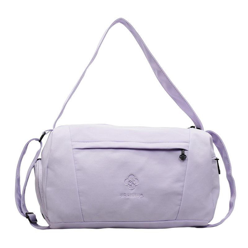 

Korean Minimalist Short Trip Bag: Trendy, Textured, Large Capacity, Lightweight, Sports Fitness & Street Style Storage Bag фиолетовый