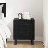 Nightstand Black Oak Look 40 x 35 x 47.5 cm Engineered Wood