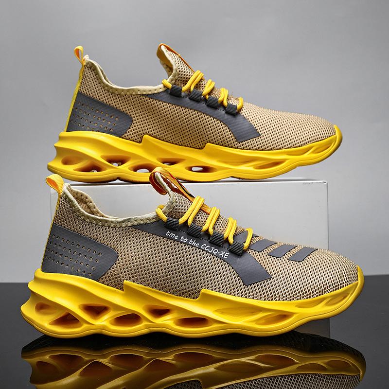 Spring and Autumn New Flying Knitting Sneakers, Casual Shoes, Outsoles, Breathable Men's Shoes