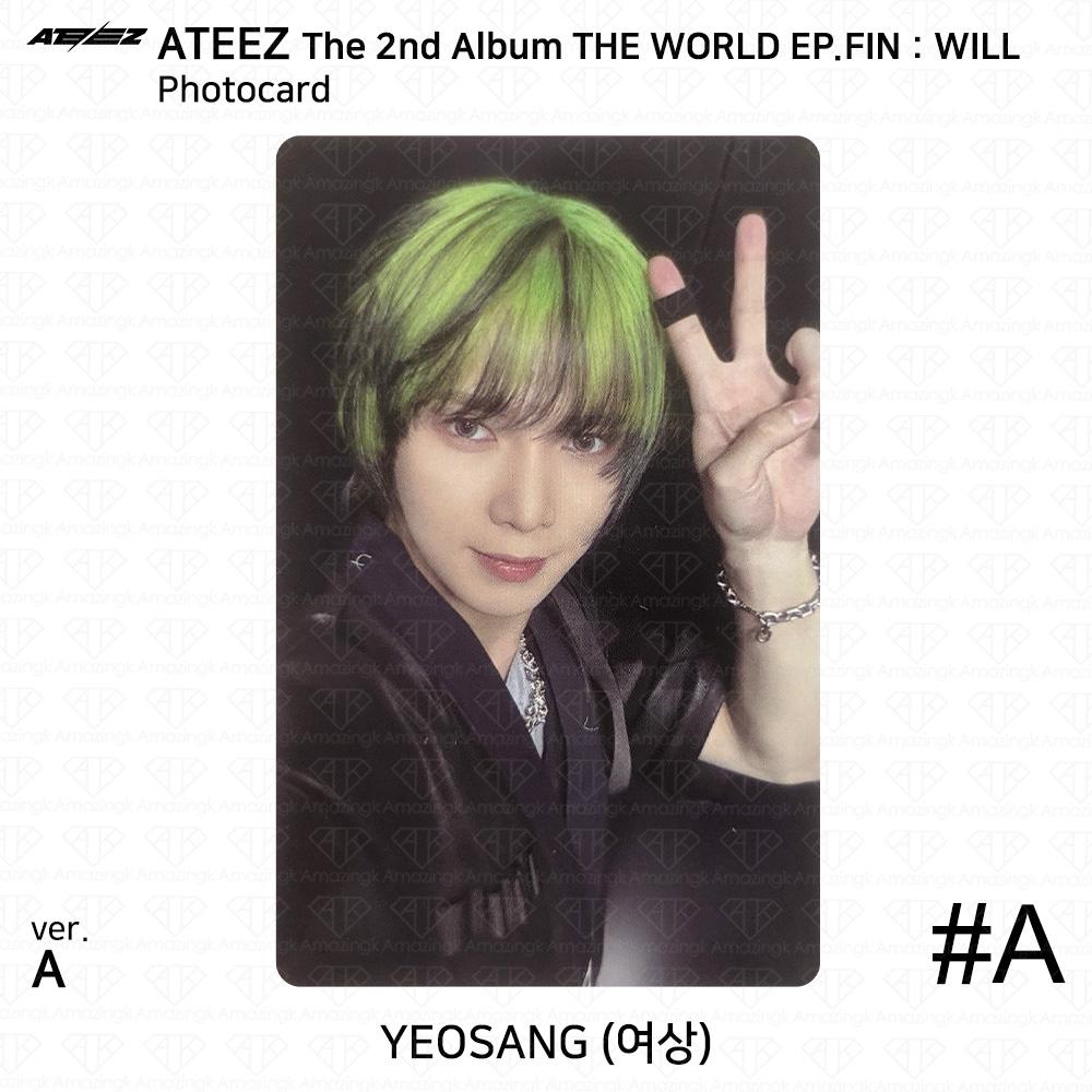 

ATEEZ The 2nd Album WORLD EP.FIN WILL Наклейка для фотокарты Версия A. КПОП К-ПОП Yeosang - #A Photocard