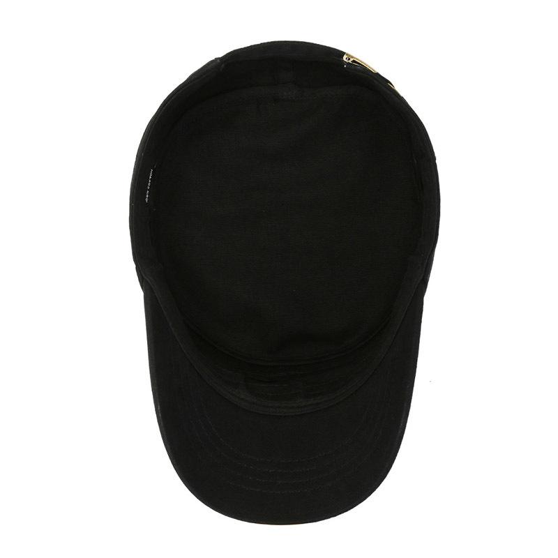 New Flat Top Hat Outdoor Casual Flat Top Hat Versatile Sports Sun Hat Pure Cotton Fashion Four Seasons