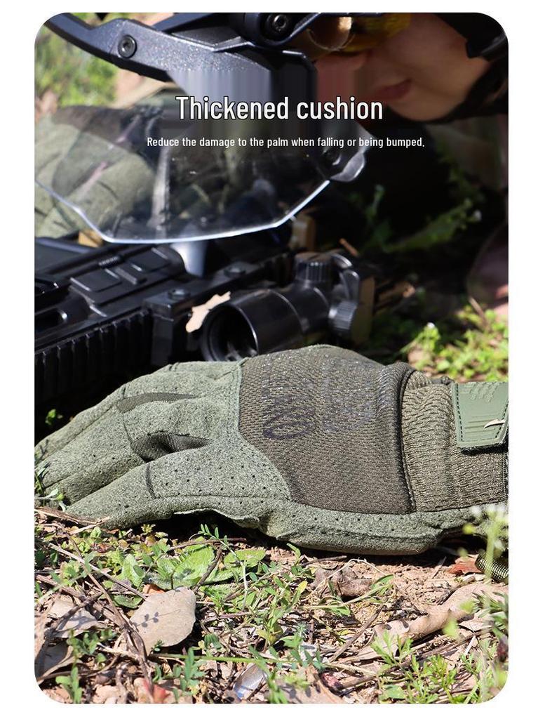 Cross-Border Tactical Full-Finger Touchscreen Cycling Gloves - Anti-Slip, Wear-Resistant, Multipurpose for Outdoor Use