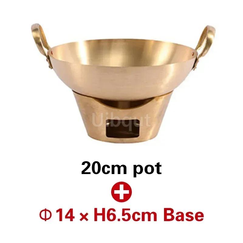 Southeast Asian style tableware Two-ear pot Rice cooker Brass Thai Cuisine soup pot Curry pot with two ears Thai tableware