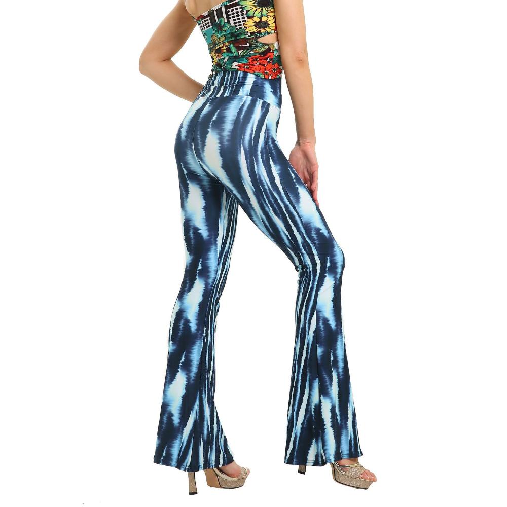 Fashion Floral Leggings High Waist Printed Flared Trousers For Women Highly Stretchable Fitness Tights Yoga Pants Dance Pants