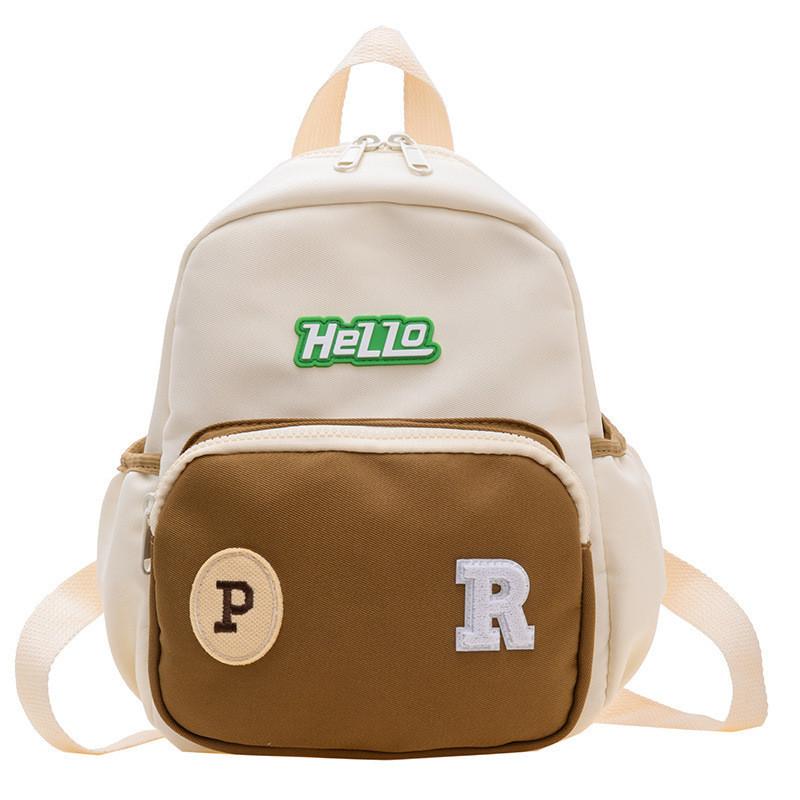 New Trendy Kids Nylon Backpack Colorful Letters Cute Casual School Bag
