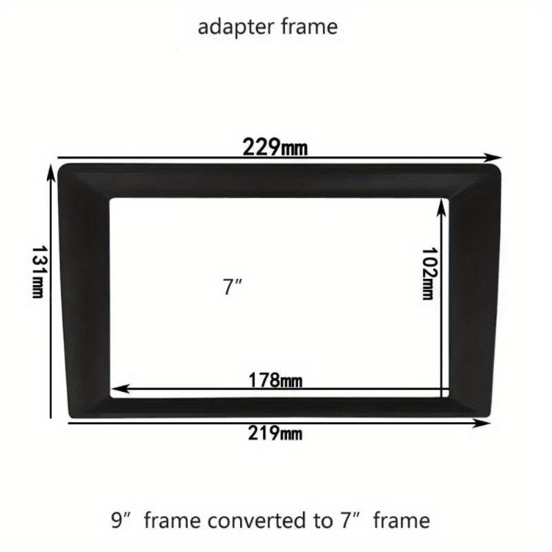 For 9 Inch To 7 Inch Stereo Fascia Plate Panel Fitting Head Unit Multimedia Player Frame Convertido Fascia, Without Battery