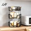 Office Desk Storage Shelf 2/3 Layer Countertop Organizer Rack Heavy Duty Fruit Basket Stand Sturdy Desktop Space Saving Carbon Steel Rack