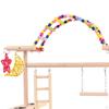 Parrot Playstand Playground Bird Cage Accessories Wood Perch Stand Gym for Parakeet