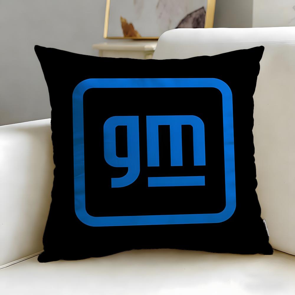 classic car brand General Motors Cushion Cover Soft & Easy-Wash Pillow Case – Versatile for Couch, Bed, Travel and Office