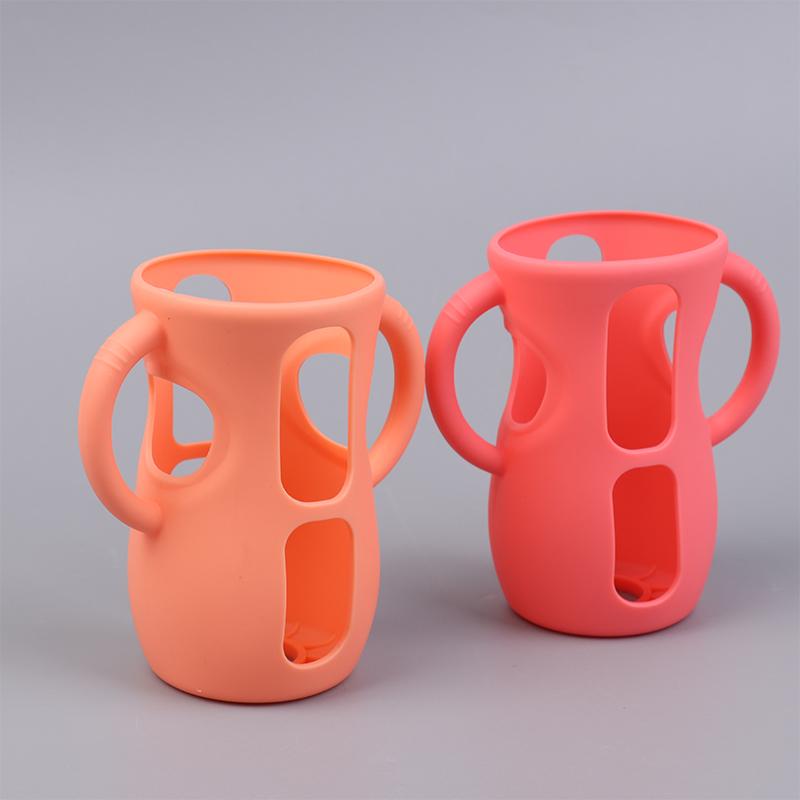 2/4Pcs Silicone Sleeves For Avent Baby Bottles Anti Breakage Baby Bottle Holder With Handle