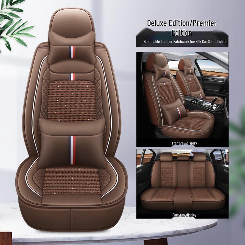 Ice Silk 4-Season Car Seat Cushion Universal Fit