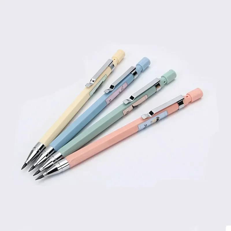

2pcs Automatic Pencil Lead Holder School Writing Supplies Stationery Mechanical Pencils Set Of Drafting Rules Korean Stationery