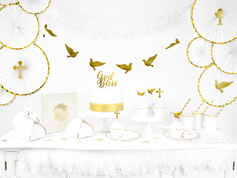 Partydeco Talerzyki Papierowe Biały 18,5 Cm / 6 Szt