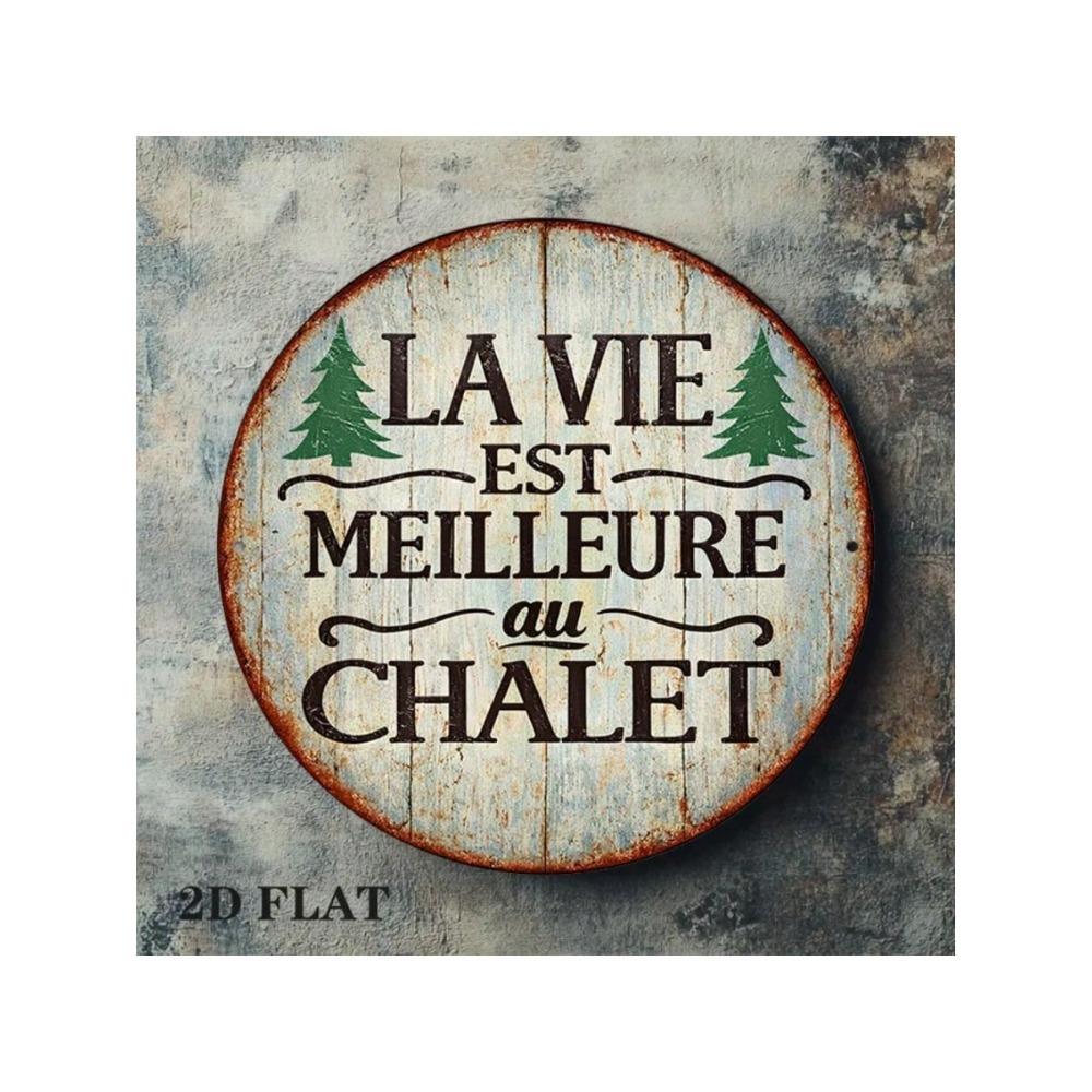 Vintage Metal Wall Art La Vie Est Meilleure Chalet Sign Decor