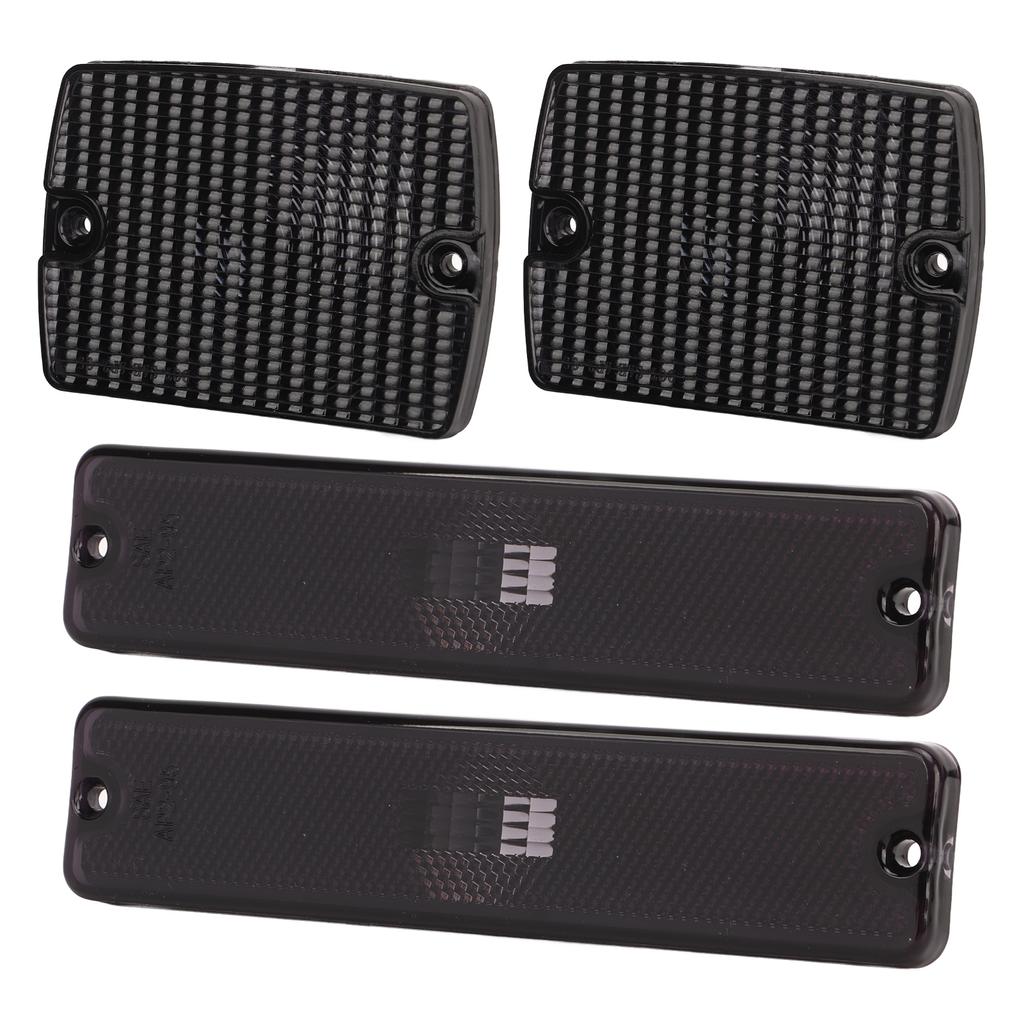4PC Car Side Marker Light and Turn Signal Light Lens Housings Without Bulb 56001378 Replacement for Jeep Wrangler YJ 1987-1995