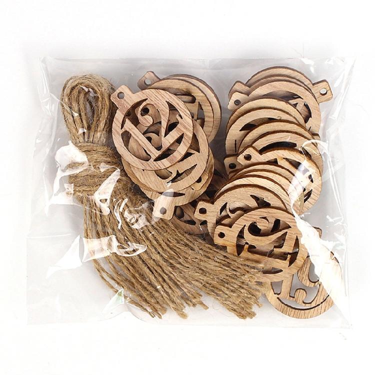 Digital Small Wooden Card Carvings Pendant Suitable for Decorating Living Room