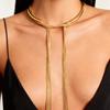 Rotundity Tassel Necklace Gold Silver Sweater Chain Fashion Neck Accessories  Women