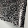 50cm X152cm PET High Glossy Quality Black Silver Forged Carbon Fiber Vinyl Car Wrap Film Self Adhesive Stickers with Air Release