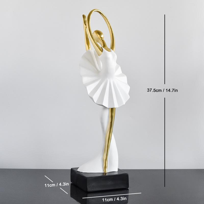 Simple and Creative Abstract Figure Ballet Resin Handicraft for Living Room Bookcase Decoration and Art Piece