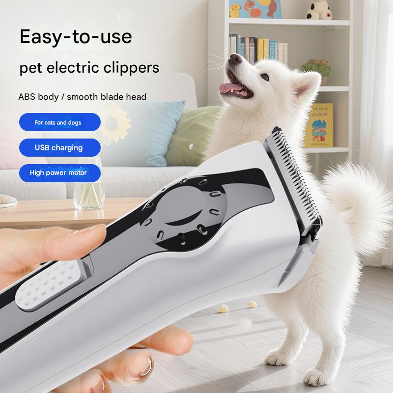 Electric Modern Simple Plastic Pet Grooming Hair Clipper 3.7V Portable Rechargeable Tool for Small Animals and Cats