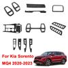 For Kia Sorento MQ4     ABS Gear Shift Panel Front Air Armrest Outlet Trim Frame Light Button Vent Stick