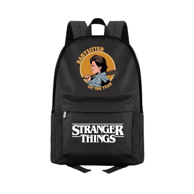 Stranger Things 4 Canvas Backpack With Large Capacity Fashionable And Durable Ideal For Students
