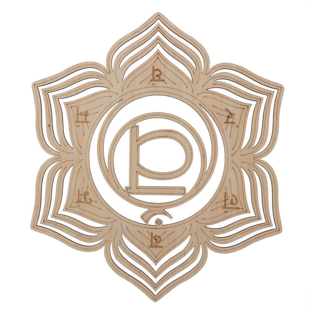 14cm Wooden Wall Sign Flower of Life Shape Coaster Laser Cut Wood Wall Art DIY Crafts Making Geometry Ornament Home Decoration
