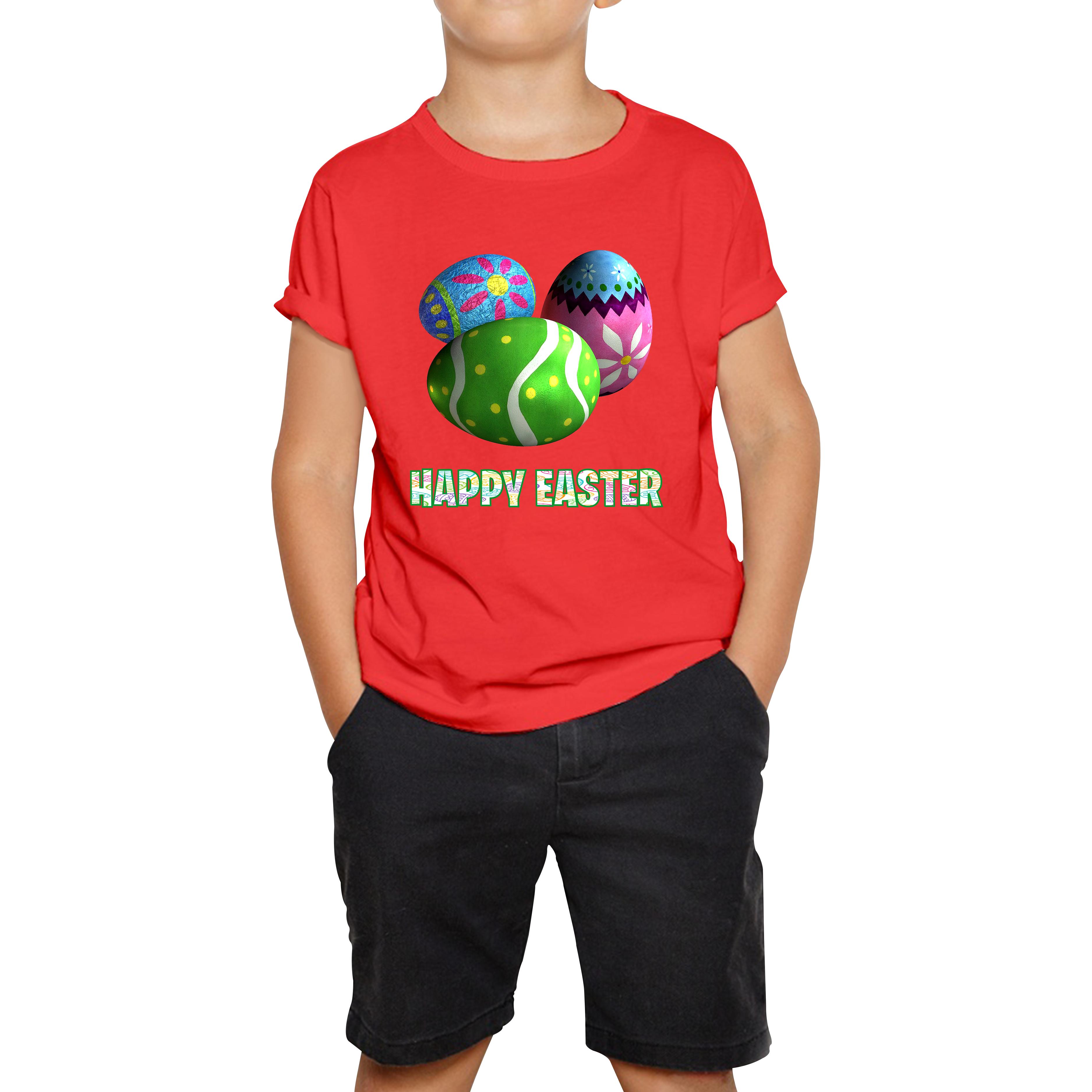 Happy Easter Bunny Colorful Egg Easter Bunny Egg Happy Easter Day Kids Tee 120
