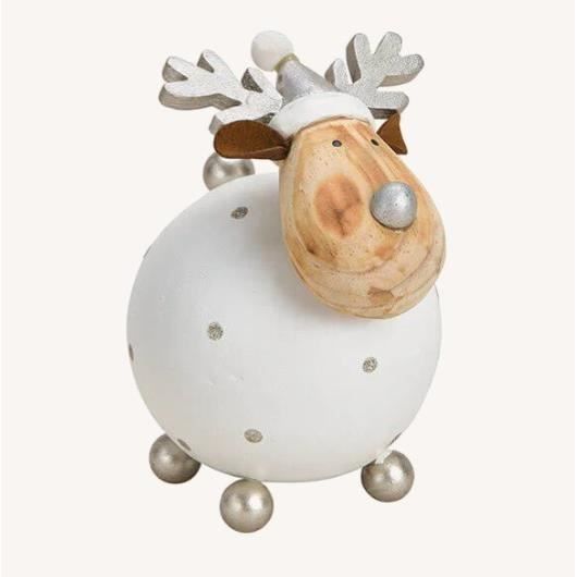 Alce metallico, legno bianco