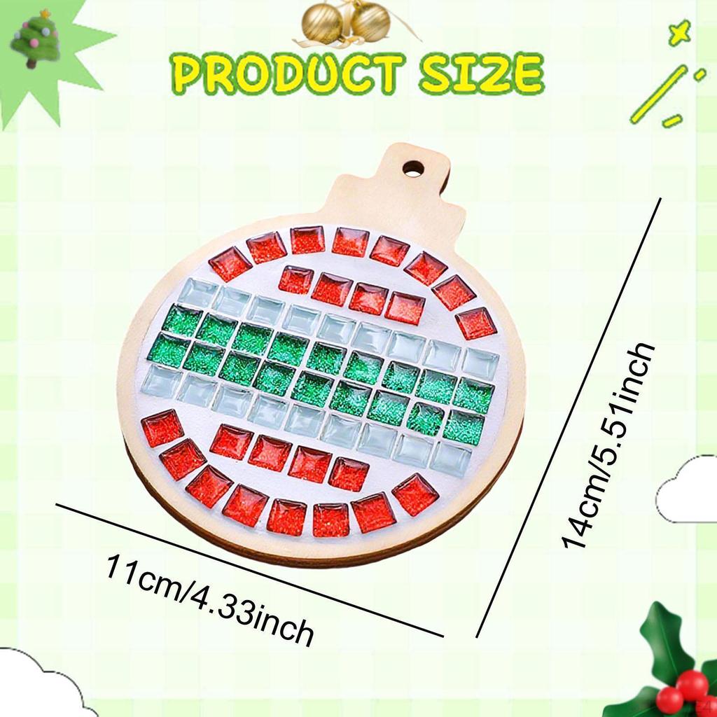 Mosaic Coaster Craft Decor Christmas Gift Make Your Own Mixed Color