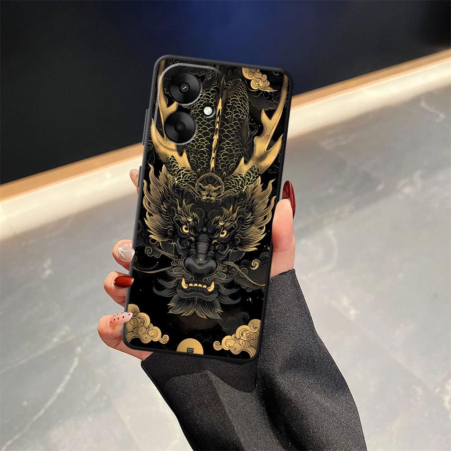 Case for Xiaomi Redmi A4 K40 K80 Pro 12C 13C A3 A5 10 9 A1 A2 Plus 14C Funda Phone Cover Dragon Totem
