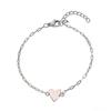 Simple and non-fading titanium steel hollow pull love  couple advanced sense two-piece set casual versatile 