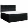 Box Spring Bed with Mattress Black 200x200 Cm Fabric